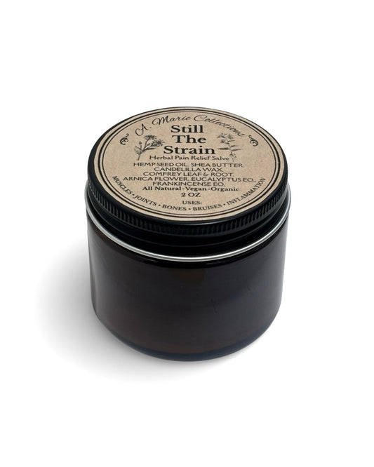Still The Strain Salve with a label on a white background