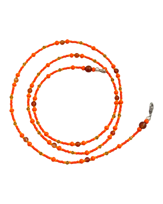 Solar Ember Waistbead w/ Carnelian Gemstones