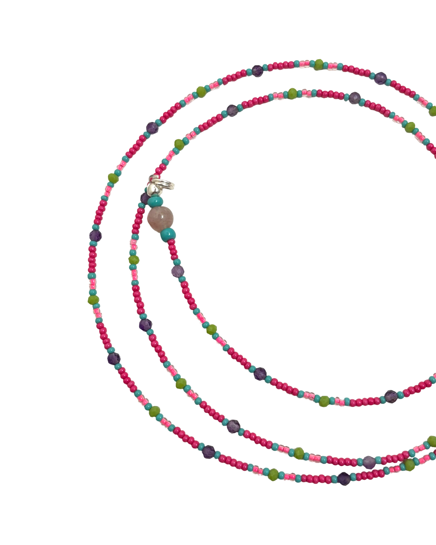 Cosmic Bloom Waistbead w/ Faceted Amethyst Gemstones