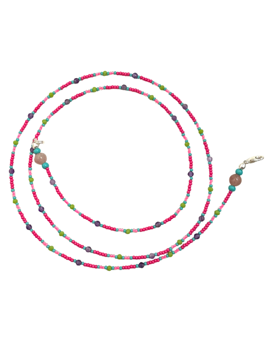 Cosmic Bloom Waistbead w/ Faceted Amethyst Gemstones