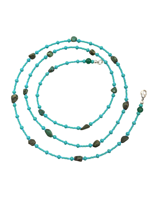 Sacred Voice Waistbead w/ Chinese Turquoise Gemstones