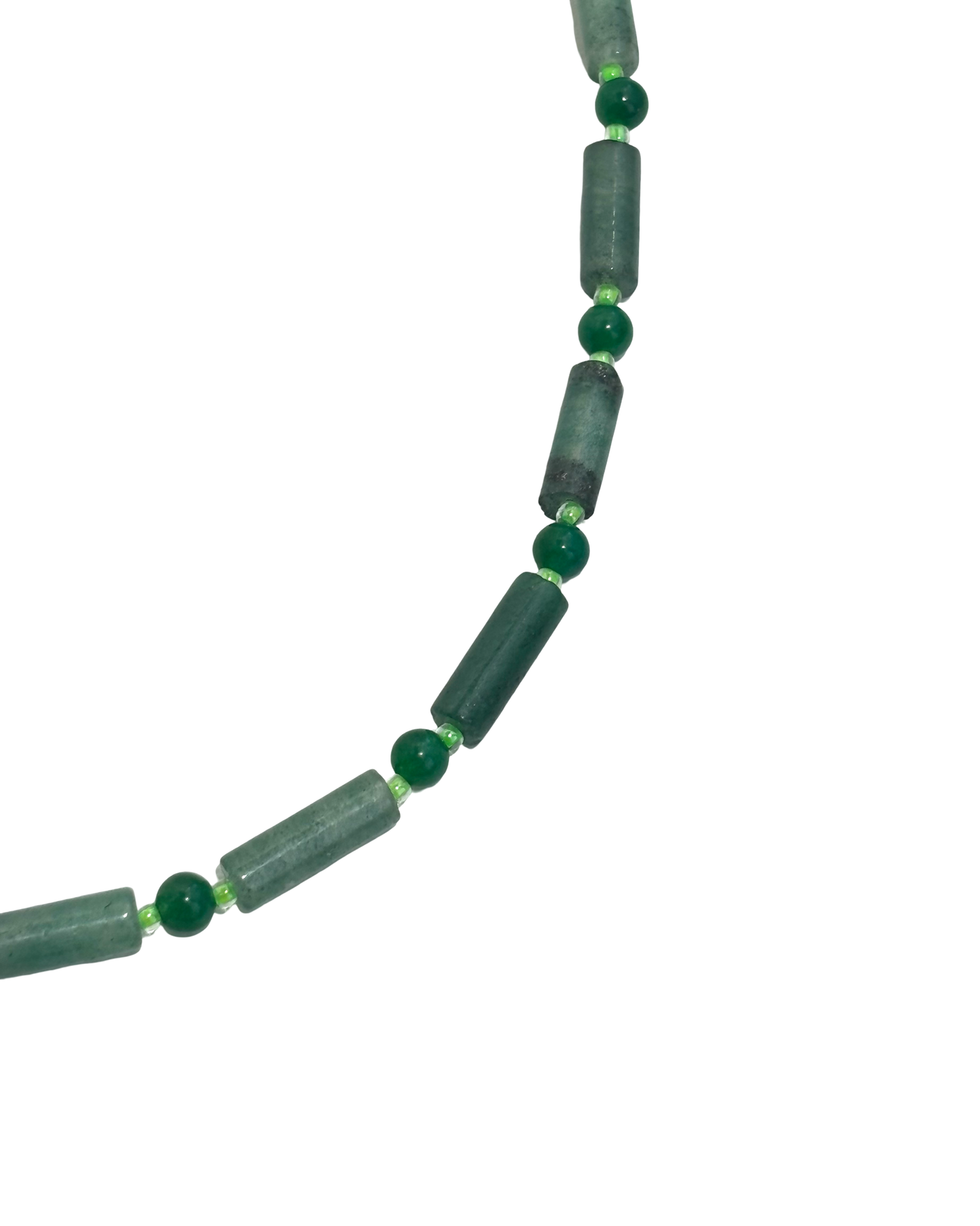 Heart of Prosperity - Jade & Aventurine Gemstone Necklace