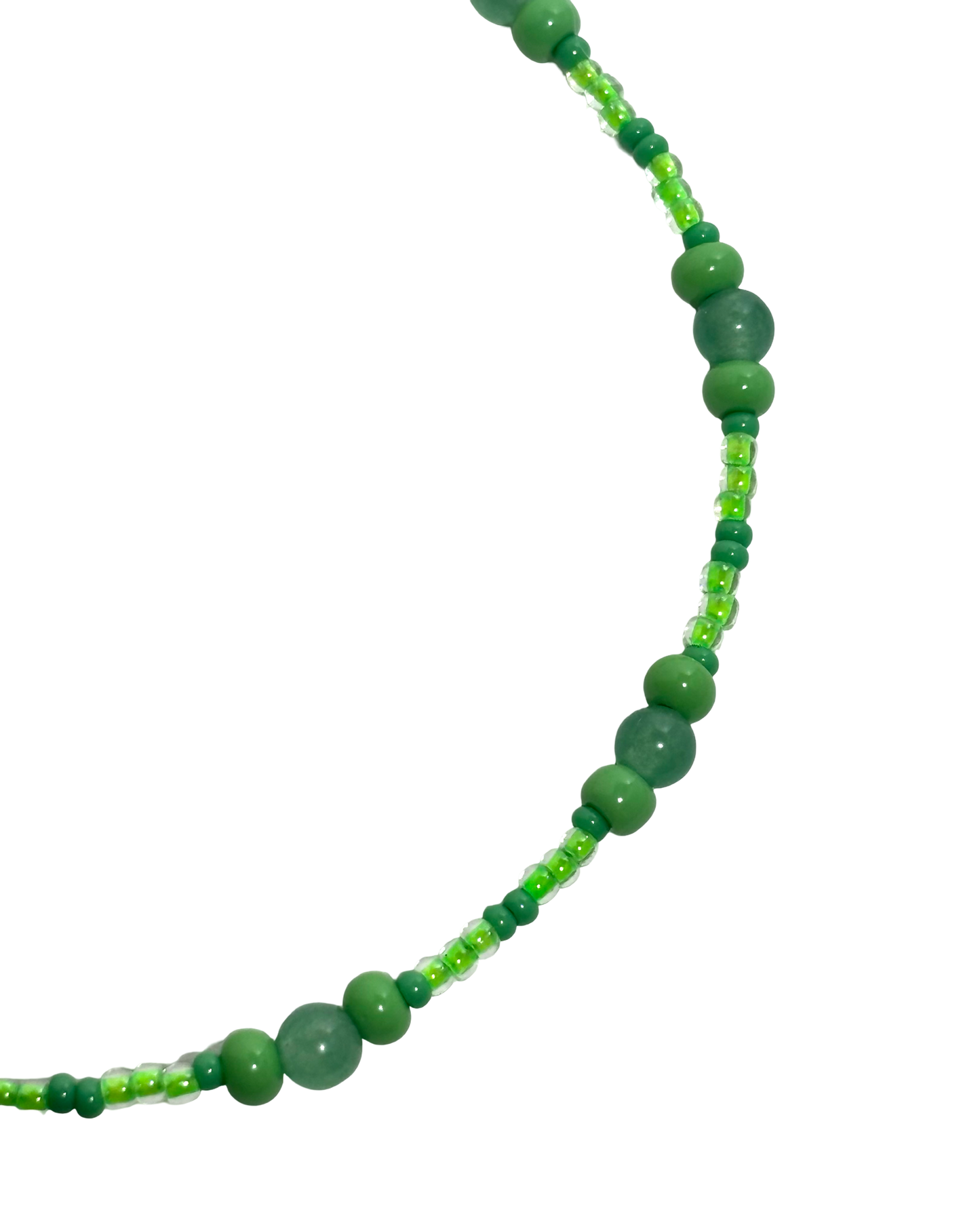 Lime Light - Anklet w/ Aventurine Gemstones
