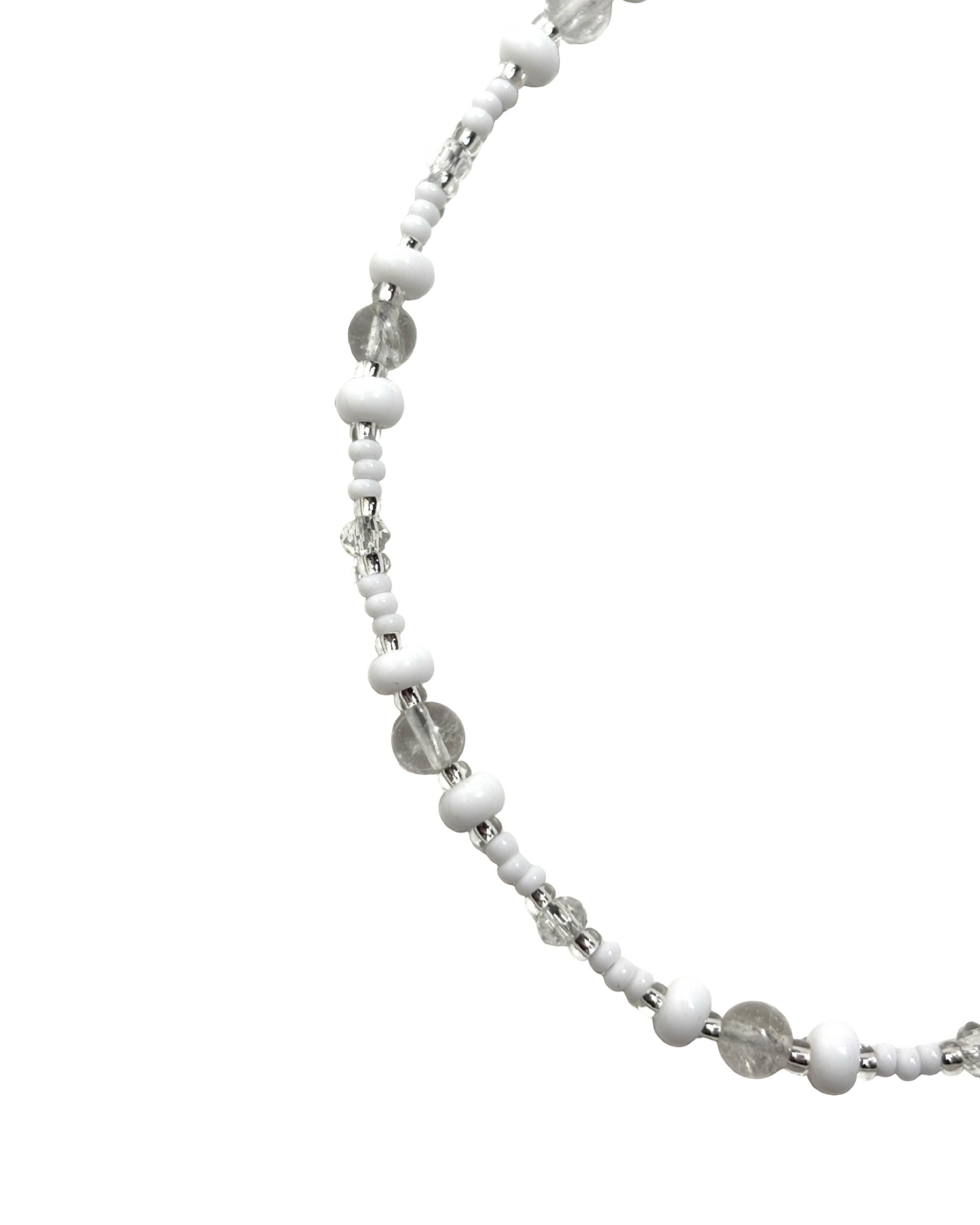 Moonlit Clarity- Anklet w/ Clear Quartz Gemstones