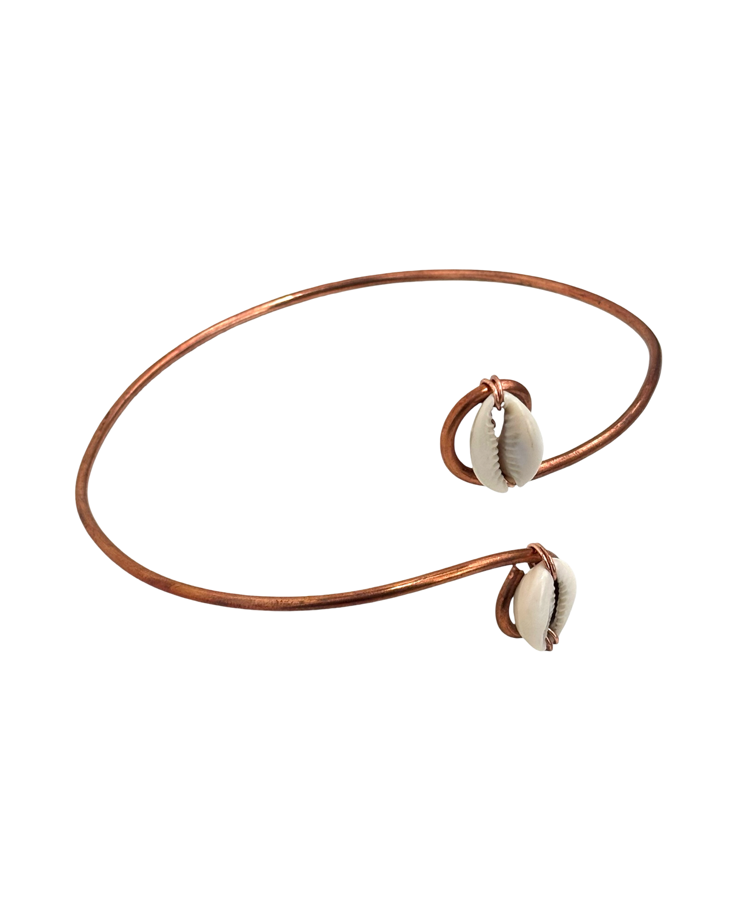 Ocean’s Embrace – Copper Arm Cuff w/ Cowrie Shells