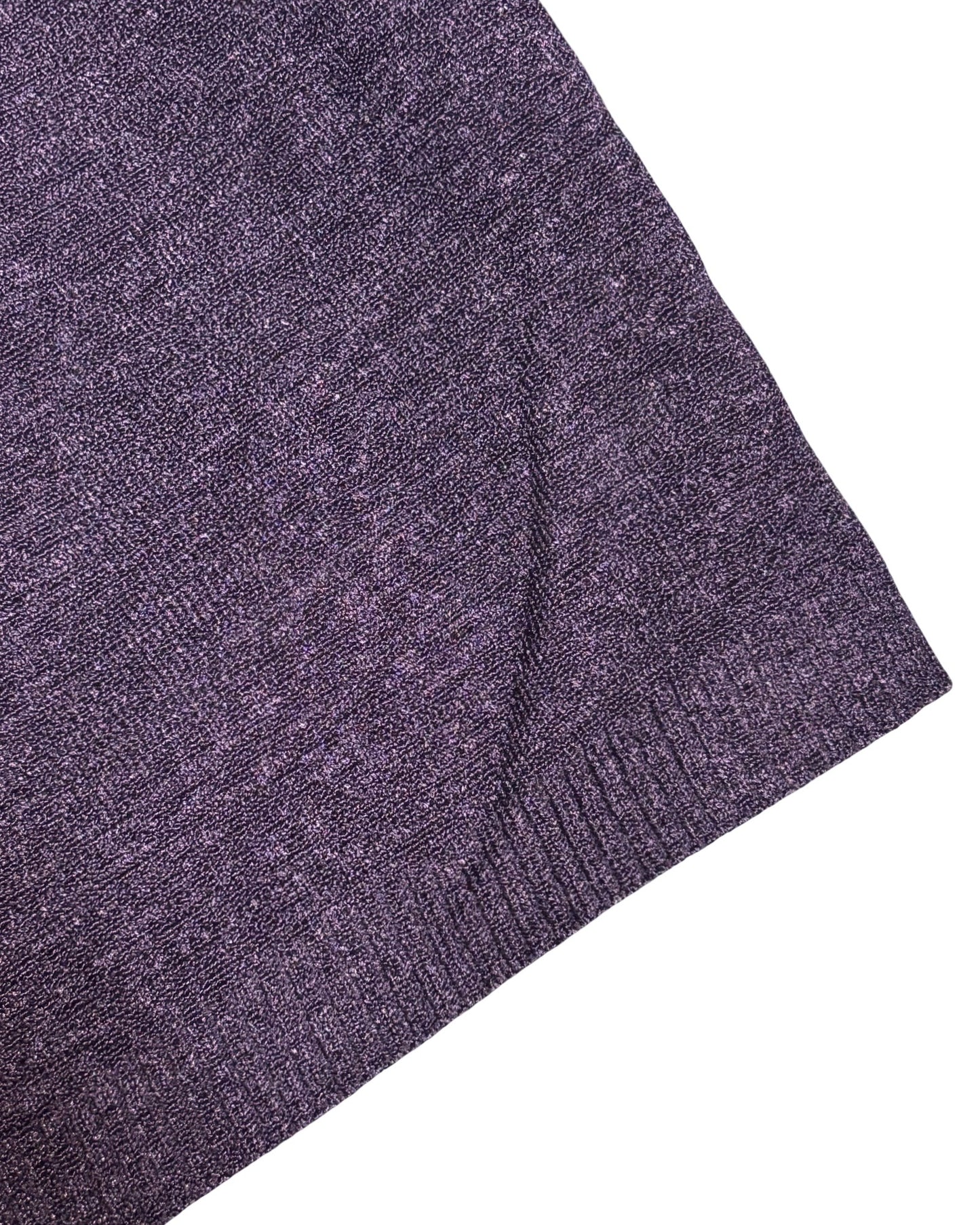 Vintage XOXO Black Feather Accent Tank Purple Stretch Fabric Size L