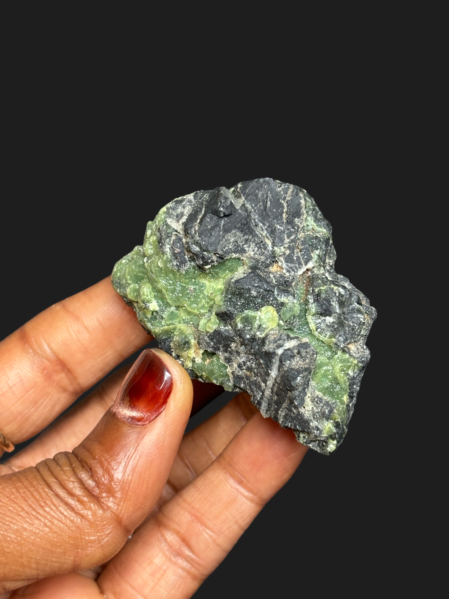 Incredible Rare Deep Green Wavellite on Novaculite Matrix – Mauldin Mountain, Arkansas