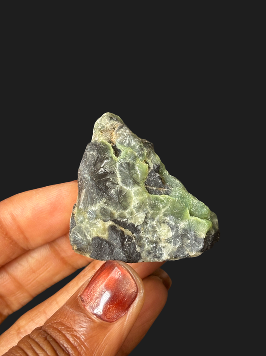 Beautiful Deep Green Wavellite with Cat’s Eye Formations – Mauldin Mountain, Arkansas