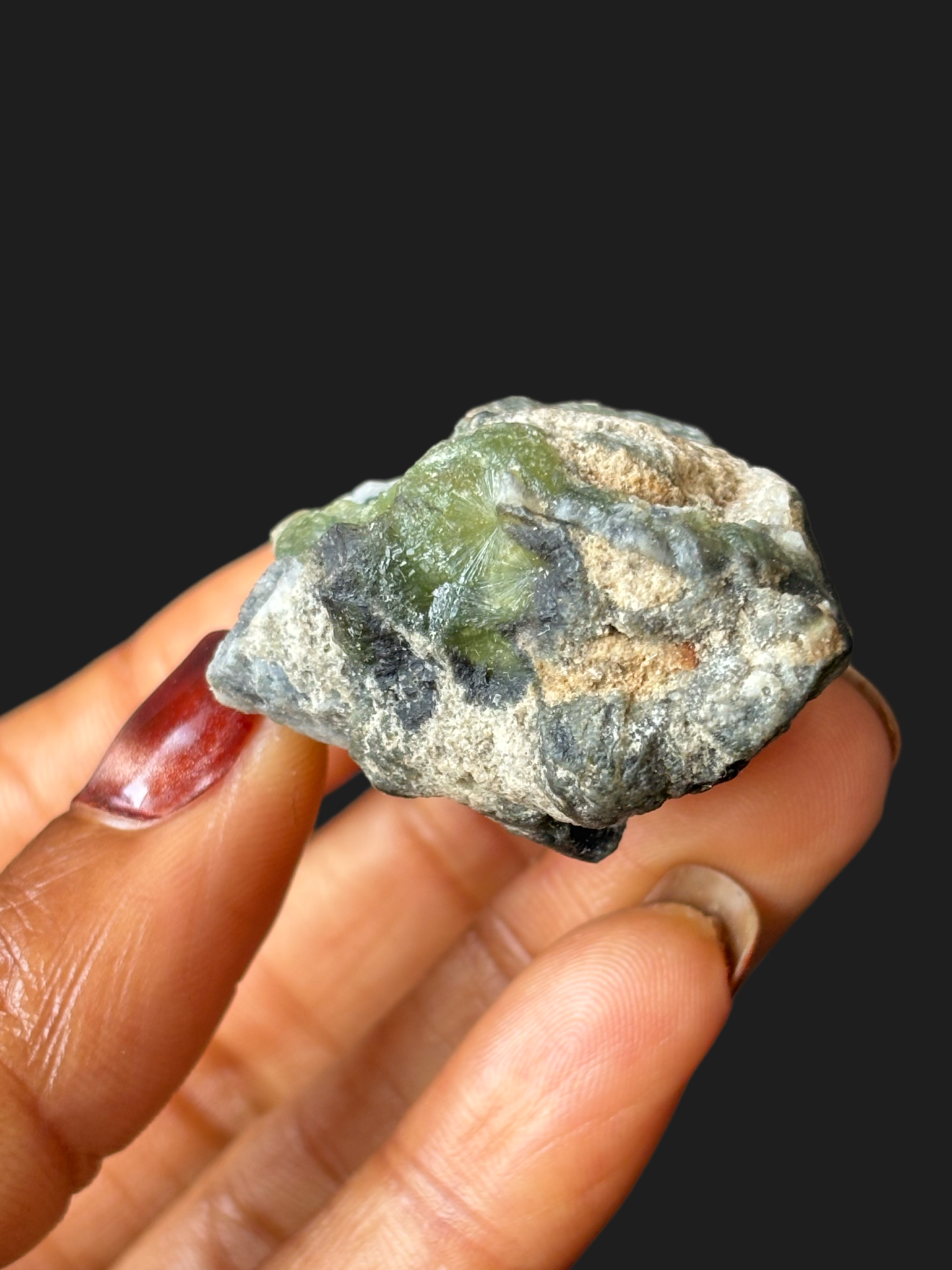 Rare Green Wavellite with Botryoidal Clusters Layered in Quartz Veins – Mauldin Mountain, Arkansas
