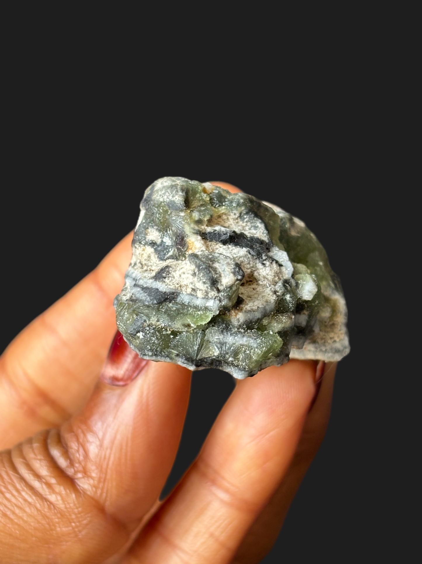 Rare Green Wavellite with Botryoidal Clusters Layered in Quartz Veins – Mauldin Mountain, Arkansas