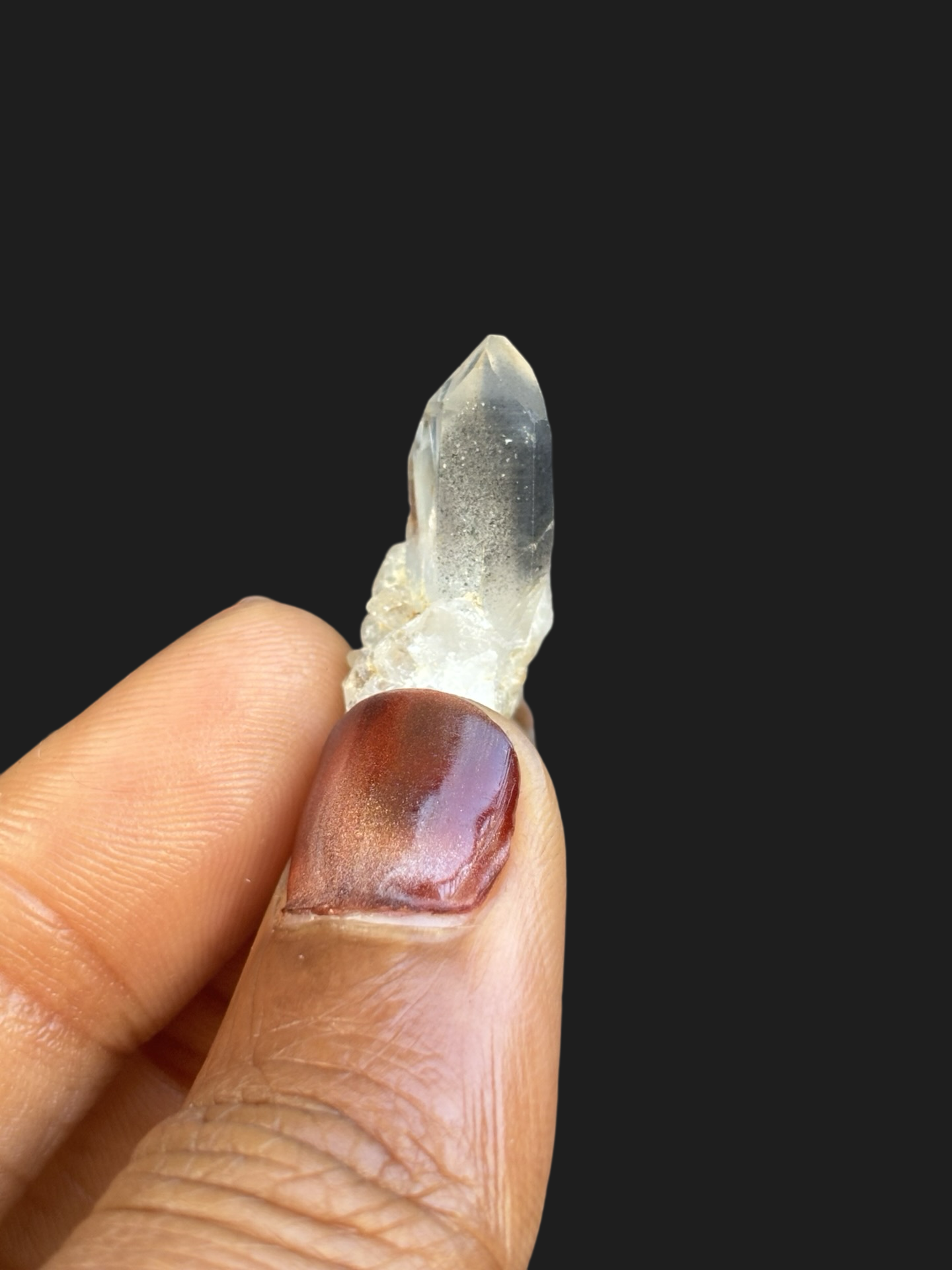 Striking Blue Phantom Quartz Cluster Double Point Formation with Grounding Matrix – Ouachita Mountains, Arkansas