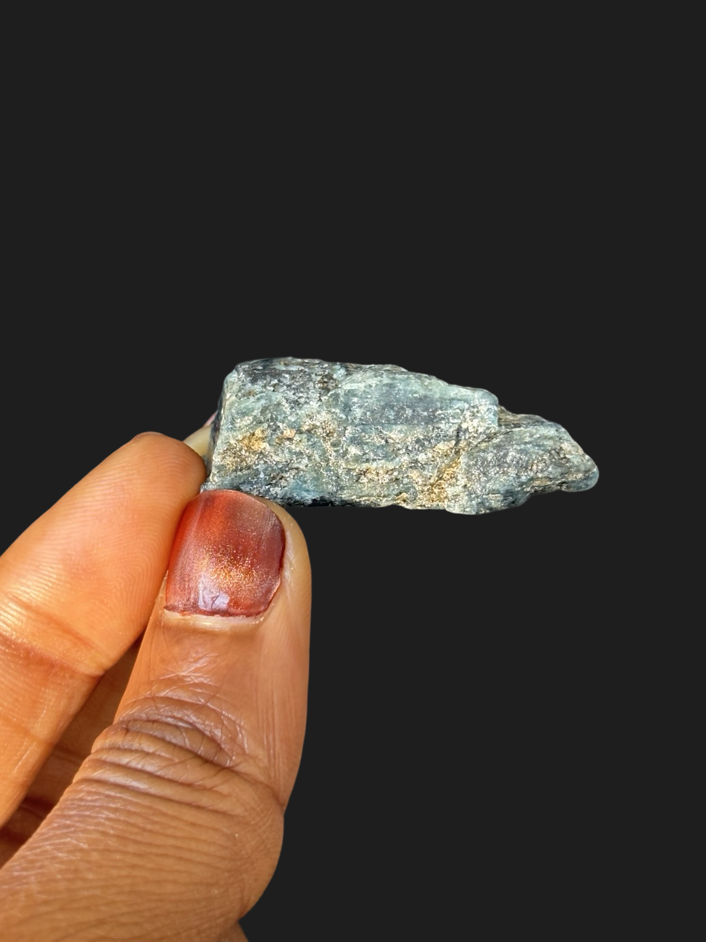 105ct Gem-Quality Raw Uncut Teal Blue Kyanite Crystal – Cowee Valley, North Carolina