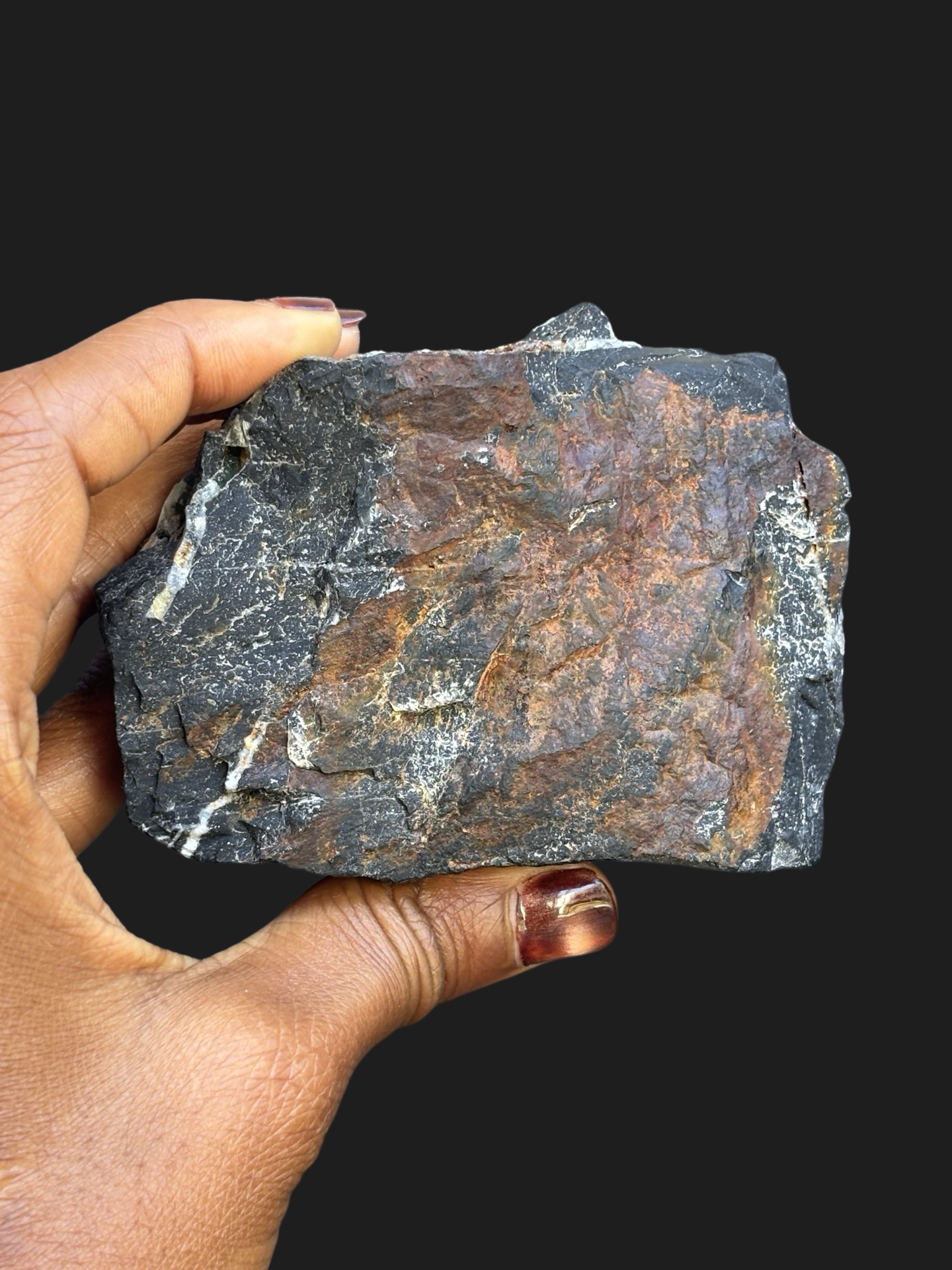 Stunning Wavellite Crystal Plate with Pale Green-Blue Cat’s Eye Formations on Dark Matrix – Mauldin Mountain, Arkansas
