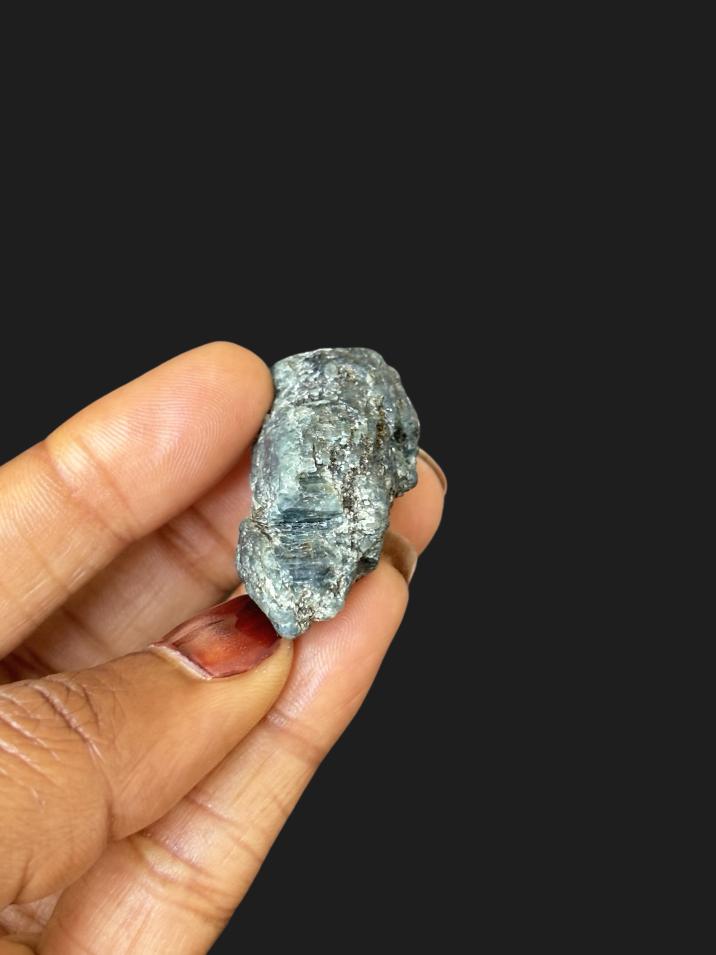 105ct Gem-Quality Raw Uncut Teal Blue Kyanite Crystal – Cowee Valley, North Carolina