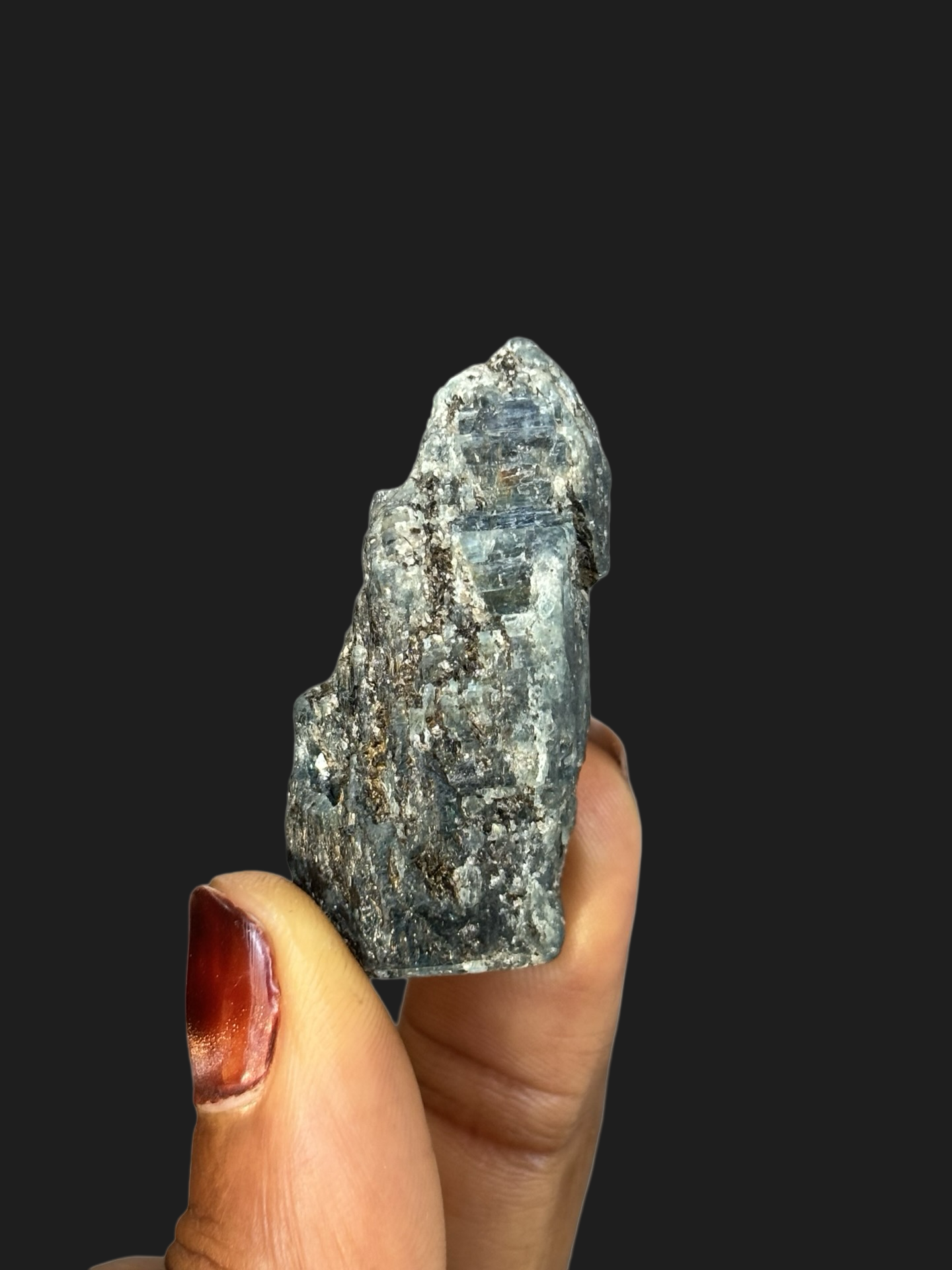 105ct Gem-Quality Raw Uncut Teal Blue Kyanite Crystal – Cowee Valley, North Carolina