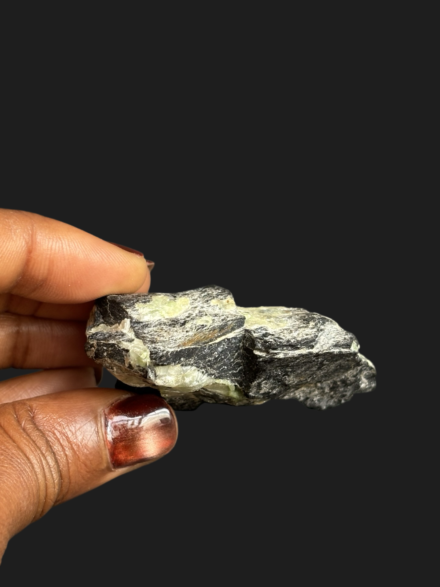 Unique Wavellite Crystal with Cat’s Eye, Druzy, & Botryoidal on Ash-Tinted Novaculite – Mauldin Mountain, Arkansas