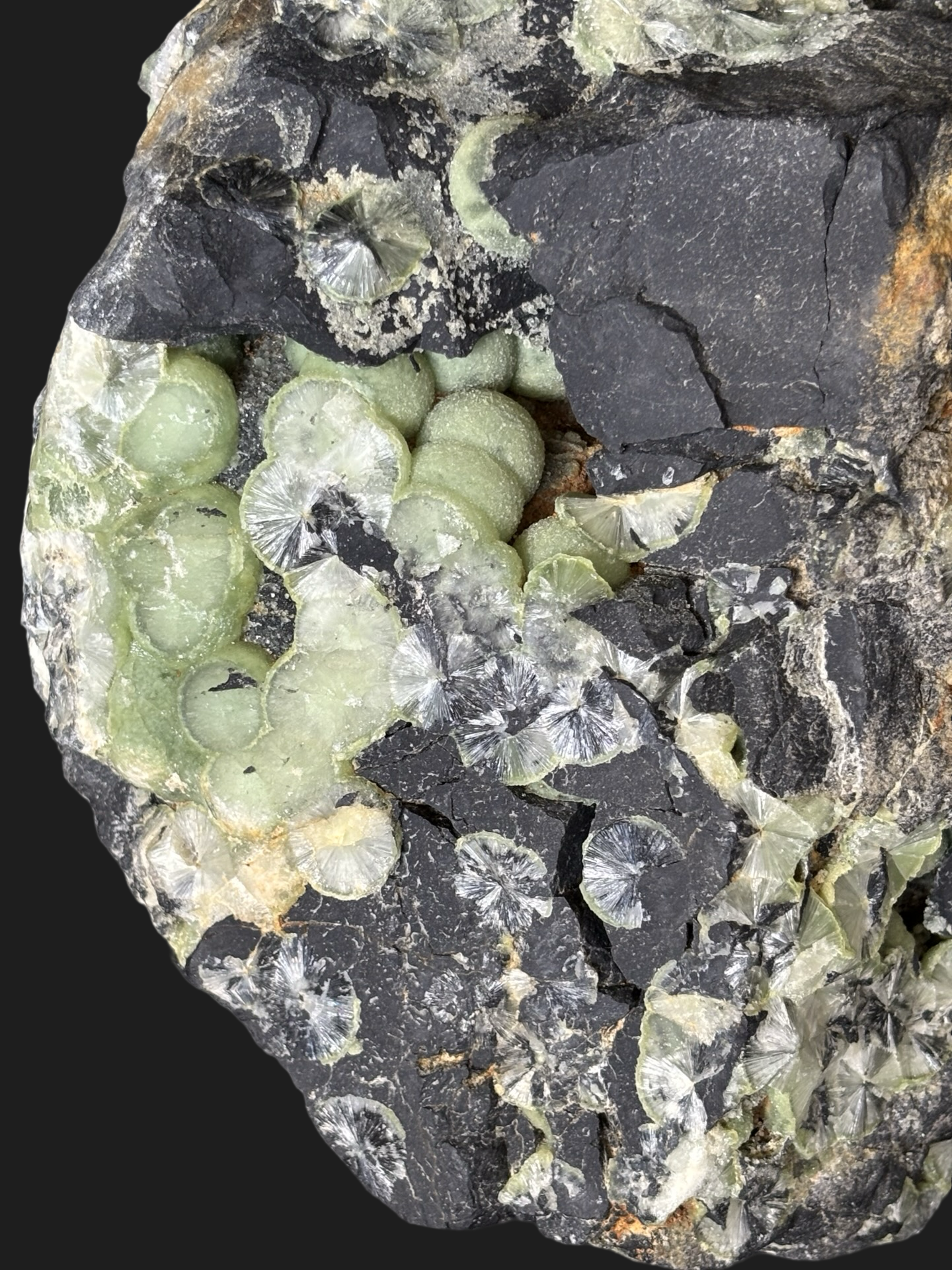 Large 10lb Wavellite Specimen with Cat’s Eye, Botryoidal Formations & Iron Deposit – Mauldin Mountain, Arkansas