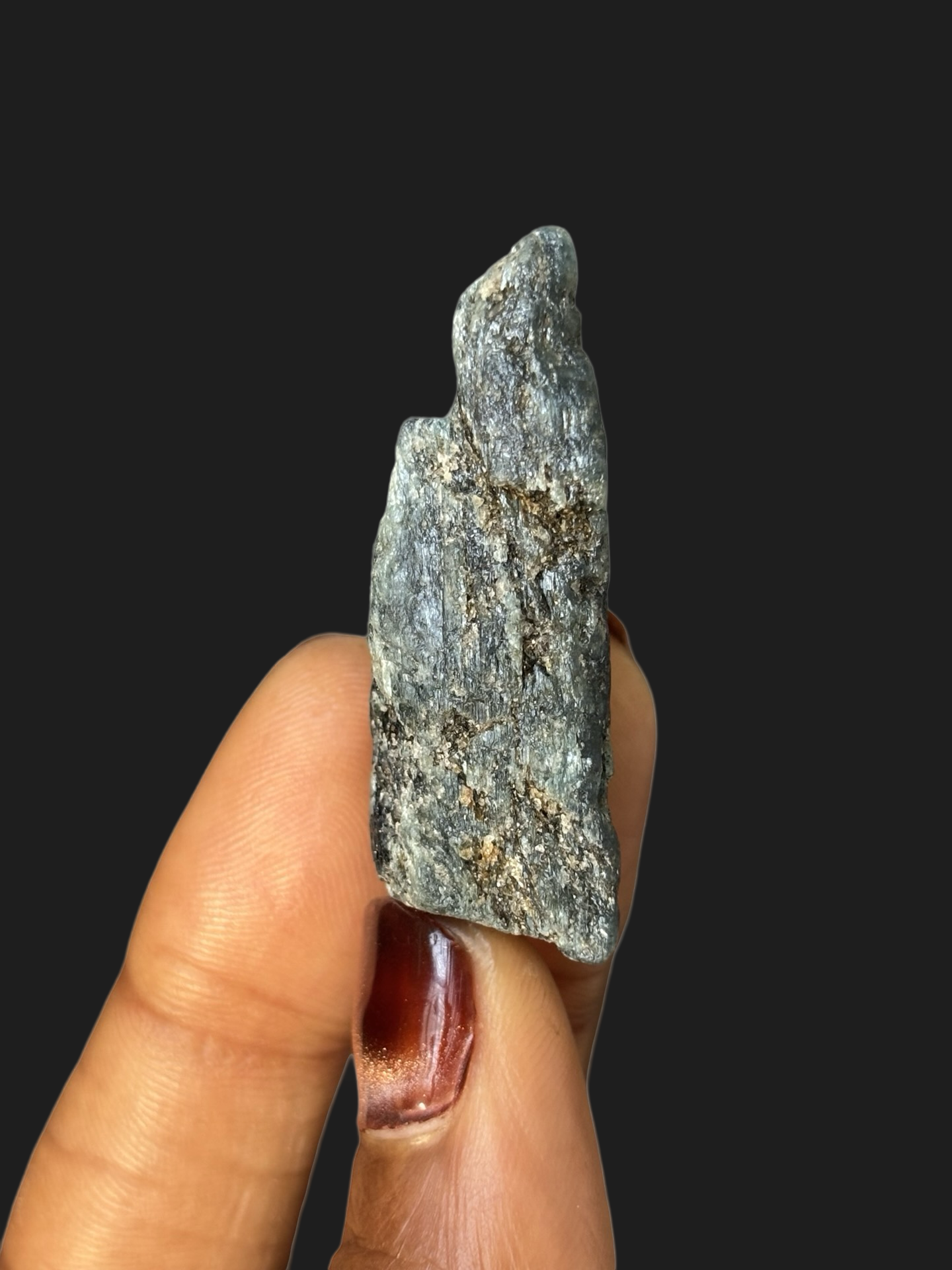 105ct Gem-Quality Raw Uncut Teal Blue Kyanite Crystal – Cowee Valley, North Carolina
