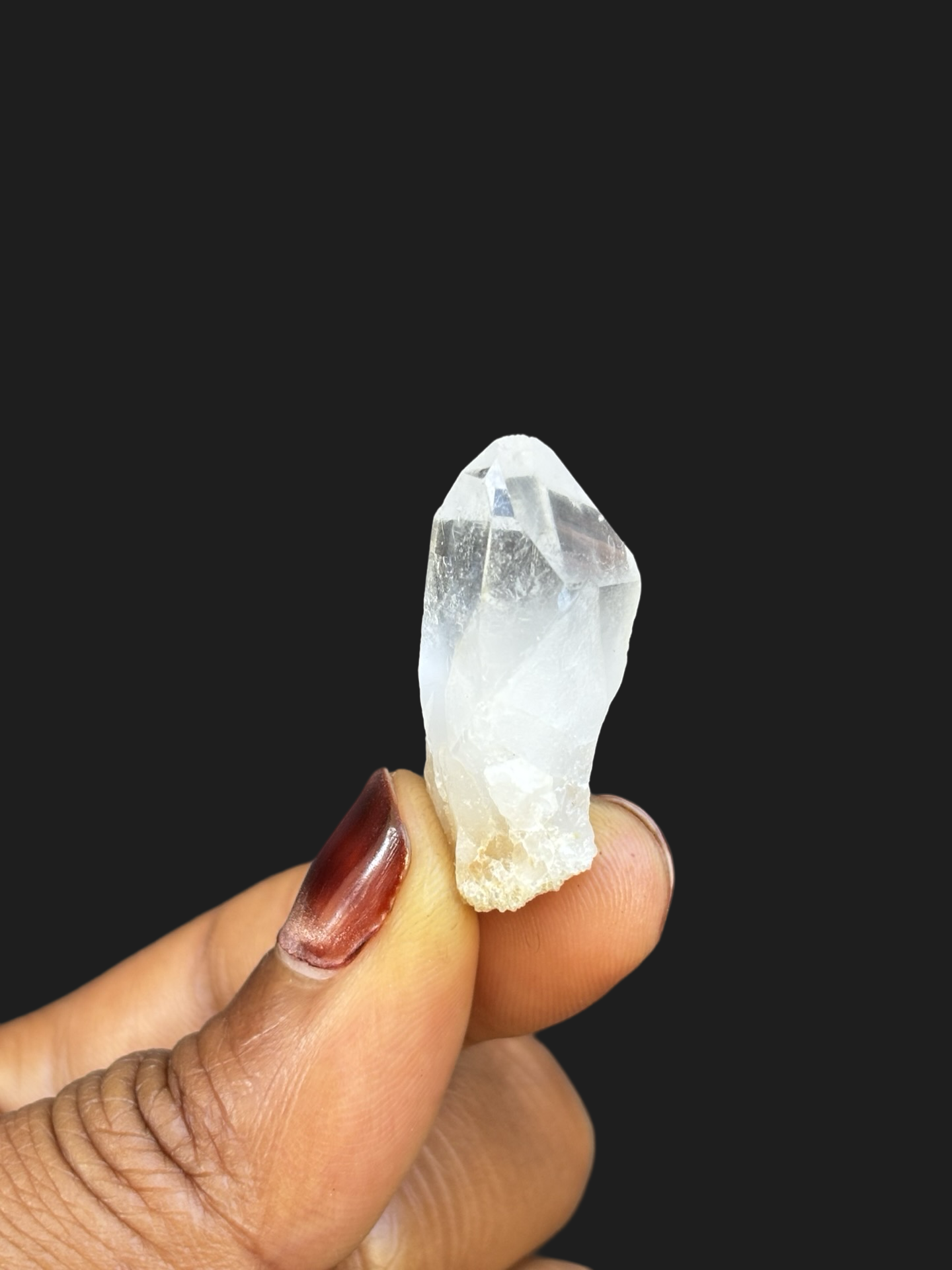 Impeccable High Clarity Quartz Crystal Point Stunning Light Refraction & Earthy Matrix – Ouachita Mountains, Arkansas
