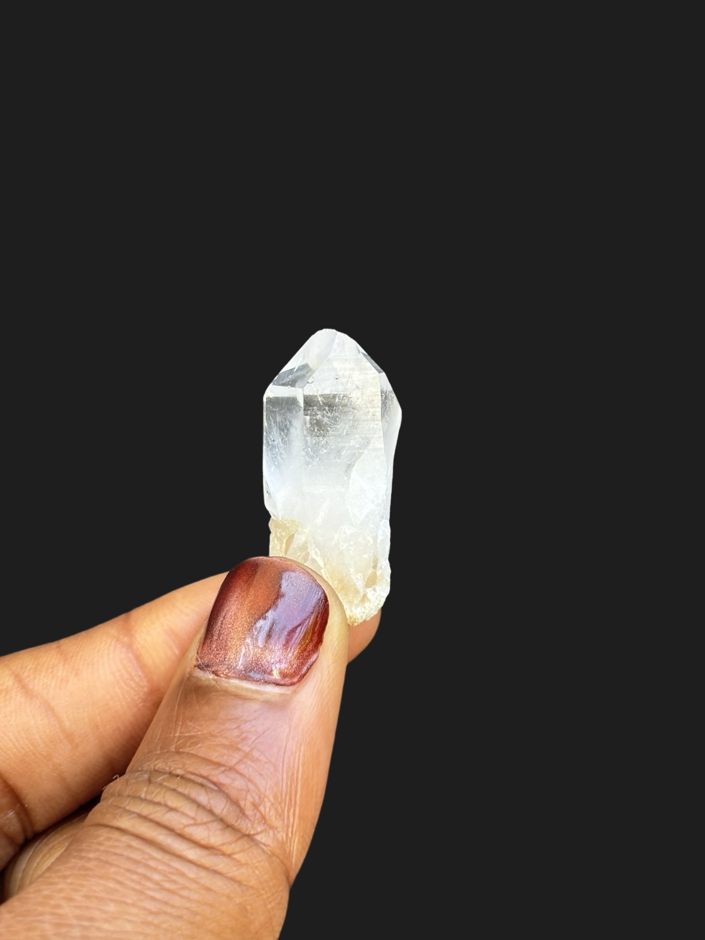 Impeccable High Clarity Quartz Crystal Point Stunning Light Refraction & Earthy Matrix – Ouachita Mountains, Arkansas