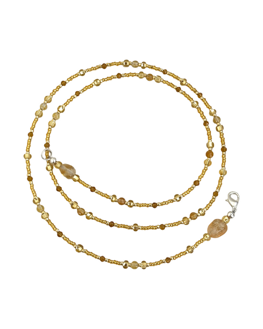 Sunwealth Waistbead w/ Citrine Gemstones