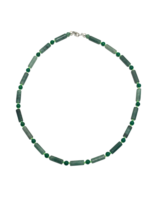 Heart of Prosperity - Jade & Aventurine Gemstone Necklace