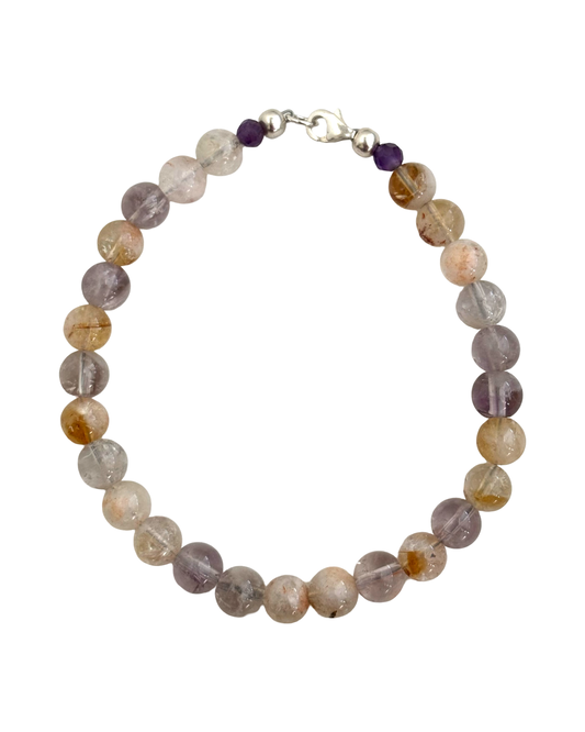 Sun & Spirit - Citrine & Amethyst Gemstone Bracelet