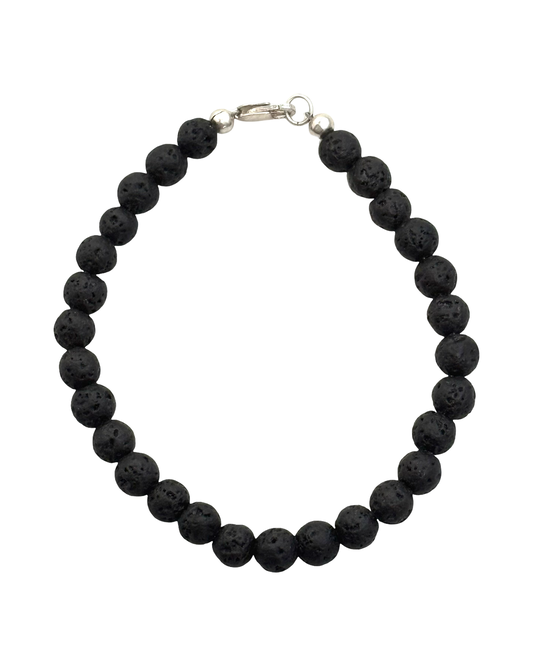 Molten Ground  - Lava Rock Gemstone Bracelet