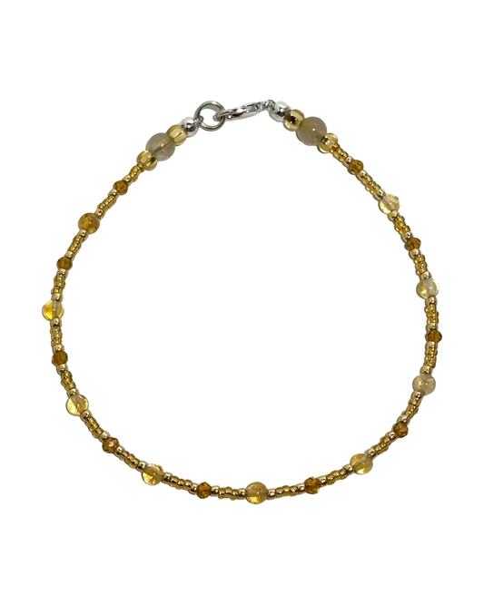Golden Glow- Anklet w/ Citrine Gemstones