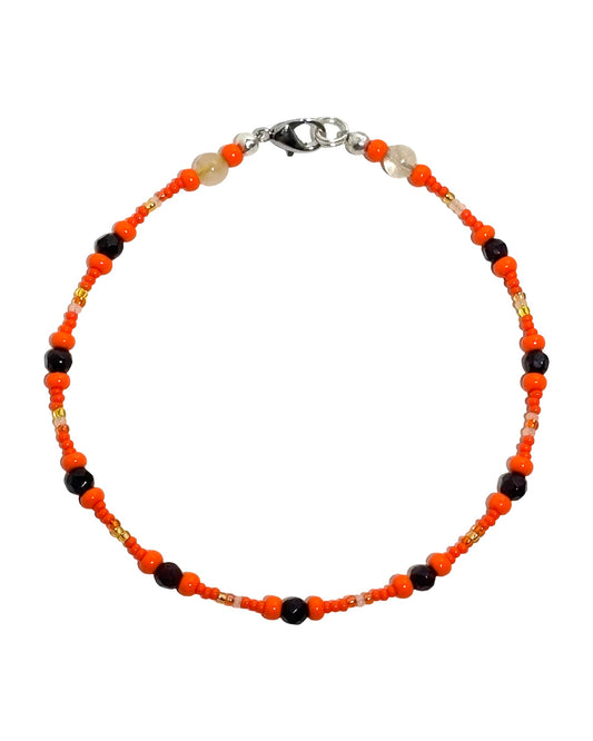 Vital Ember- Anklet w/ Faceted Garnet Gemstones