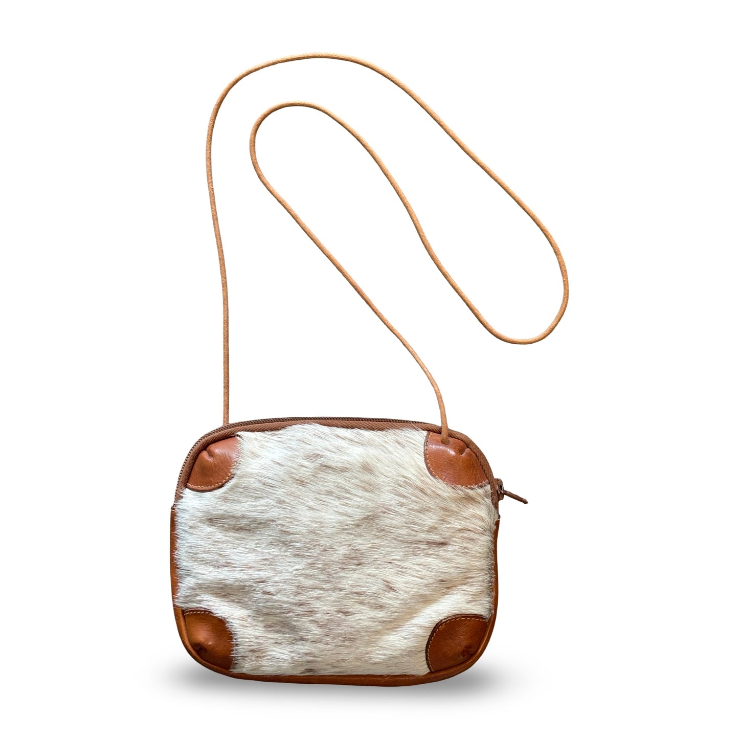 Vintage Furla Genuine Calf Hair Mini Crossbody Purse