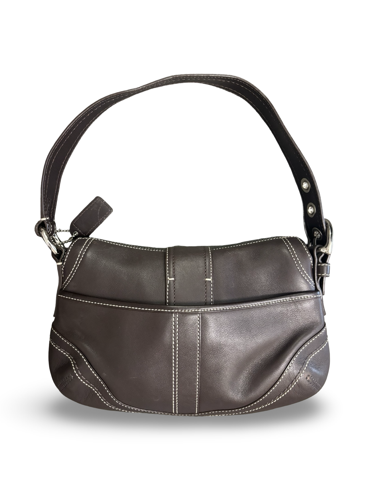 Vintage Y2K Coach Soho F10909 Mahogany Brown Leather Shoulder Bag