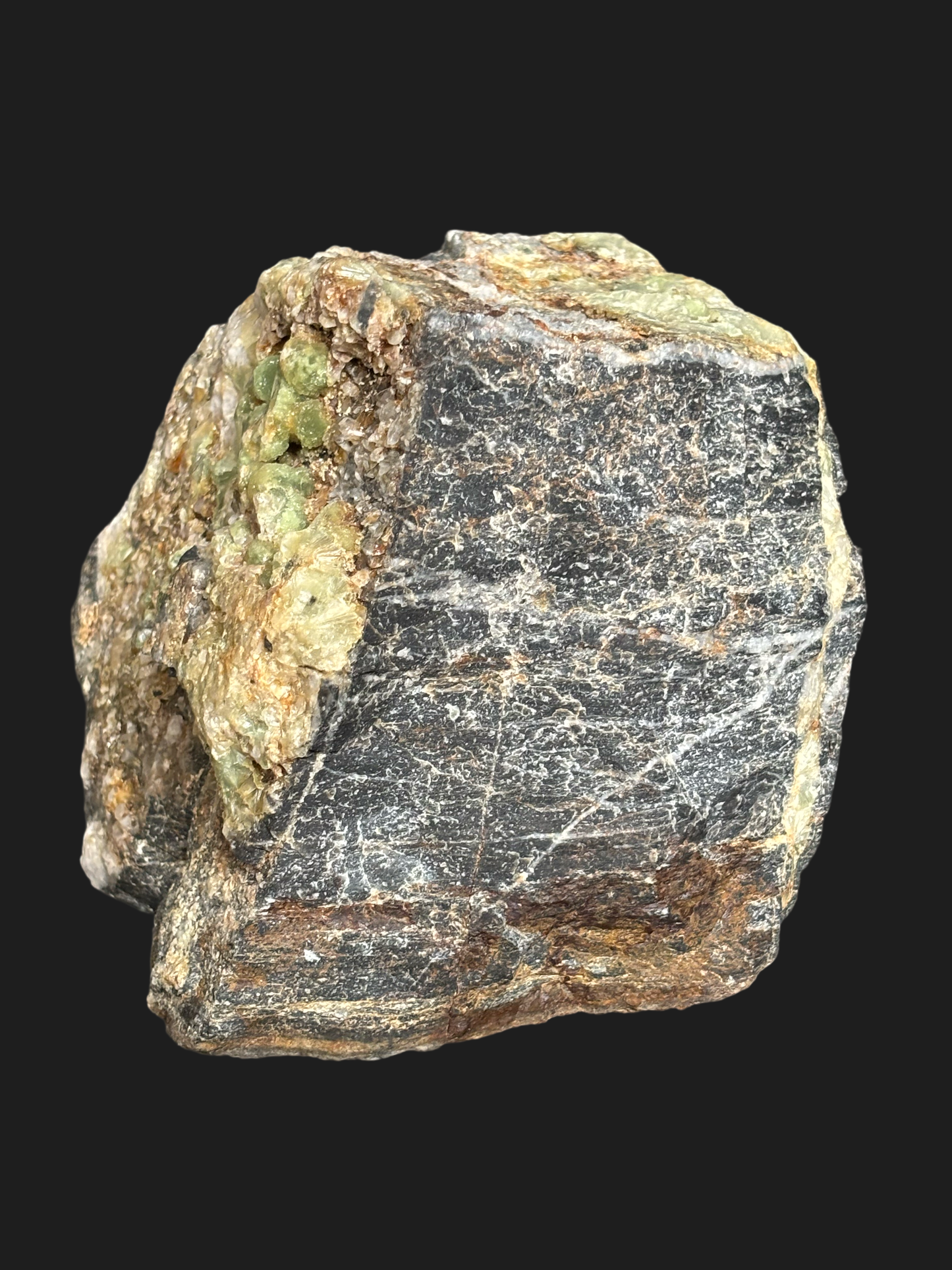 Super Rare Large Wavellite on Novaculite & Quartz Matrix with Clear Quartz Points and Iron Deposits – Mauldin Mountain, Arkansas