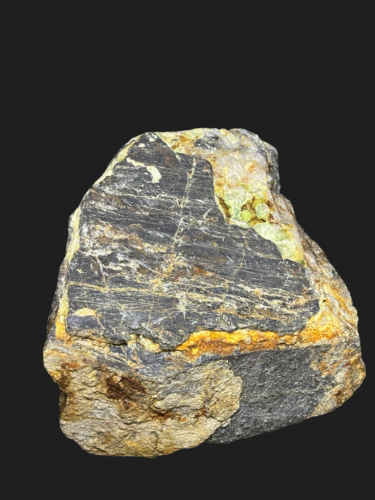 Super Rare Large Wavellite on Novaculite & Quartz Matrix with Clear Quartz Points and Iron Deposits – Mauldin Mountain, Arkansas