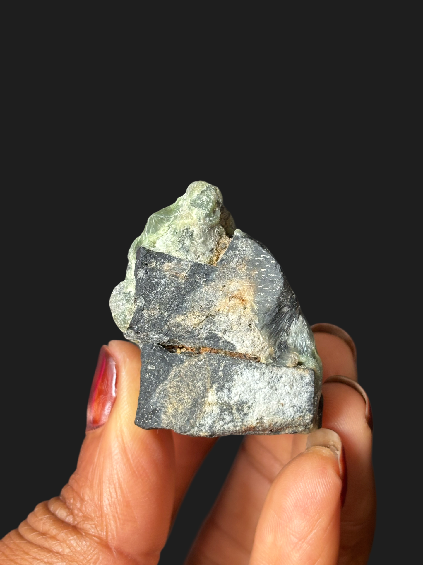 Beautiful Deep Green Wavellite with Cat’s Eye Formations – Mauldin Mountain, Arkansas