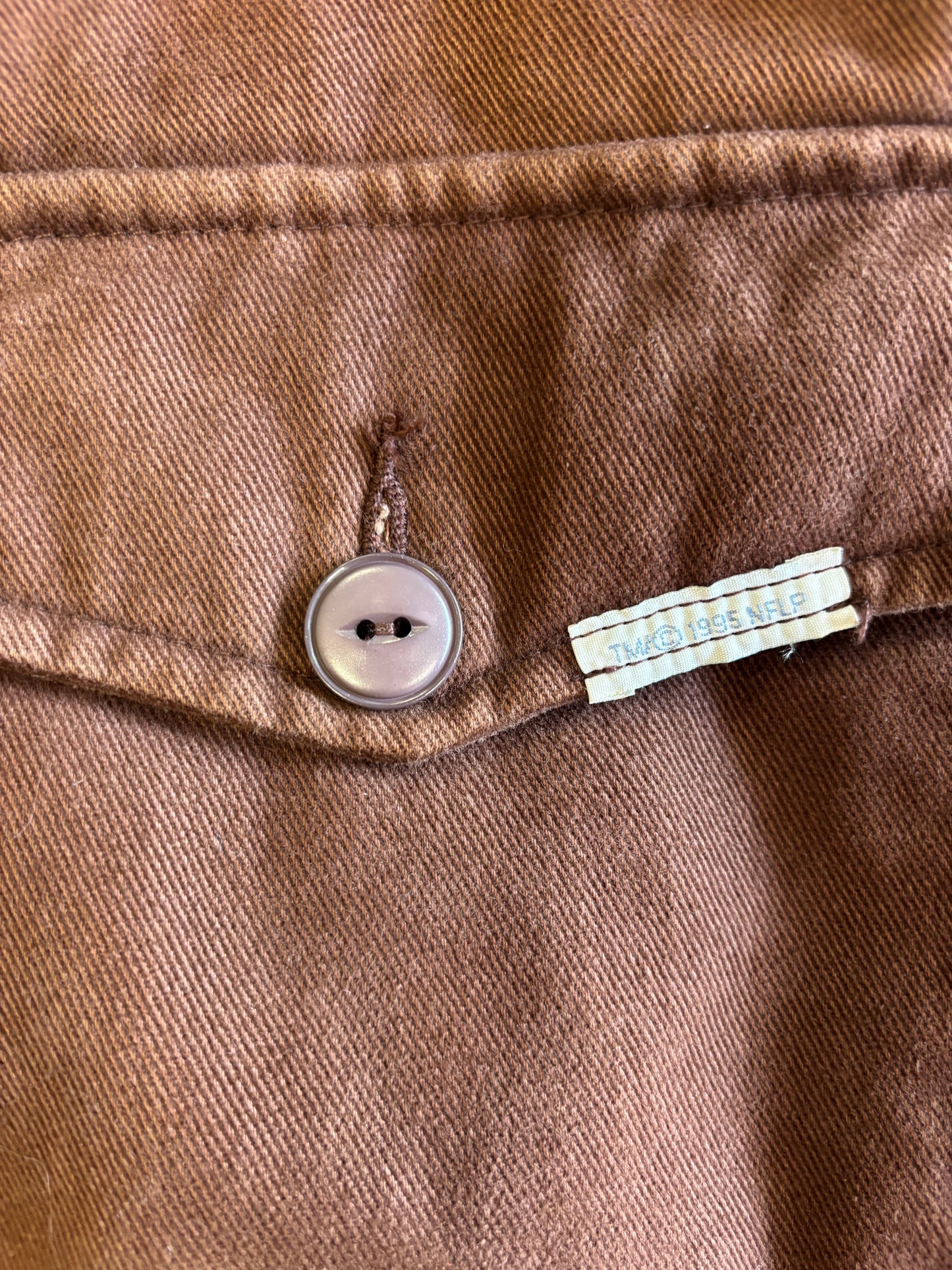 Rare Vintage 90's NFL Cleveland Browns Denim Embroidered Football Jacket Size L