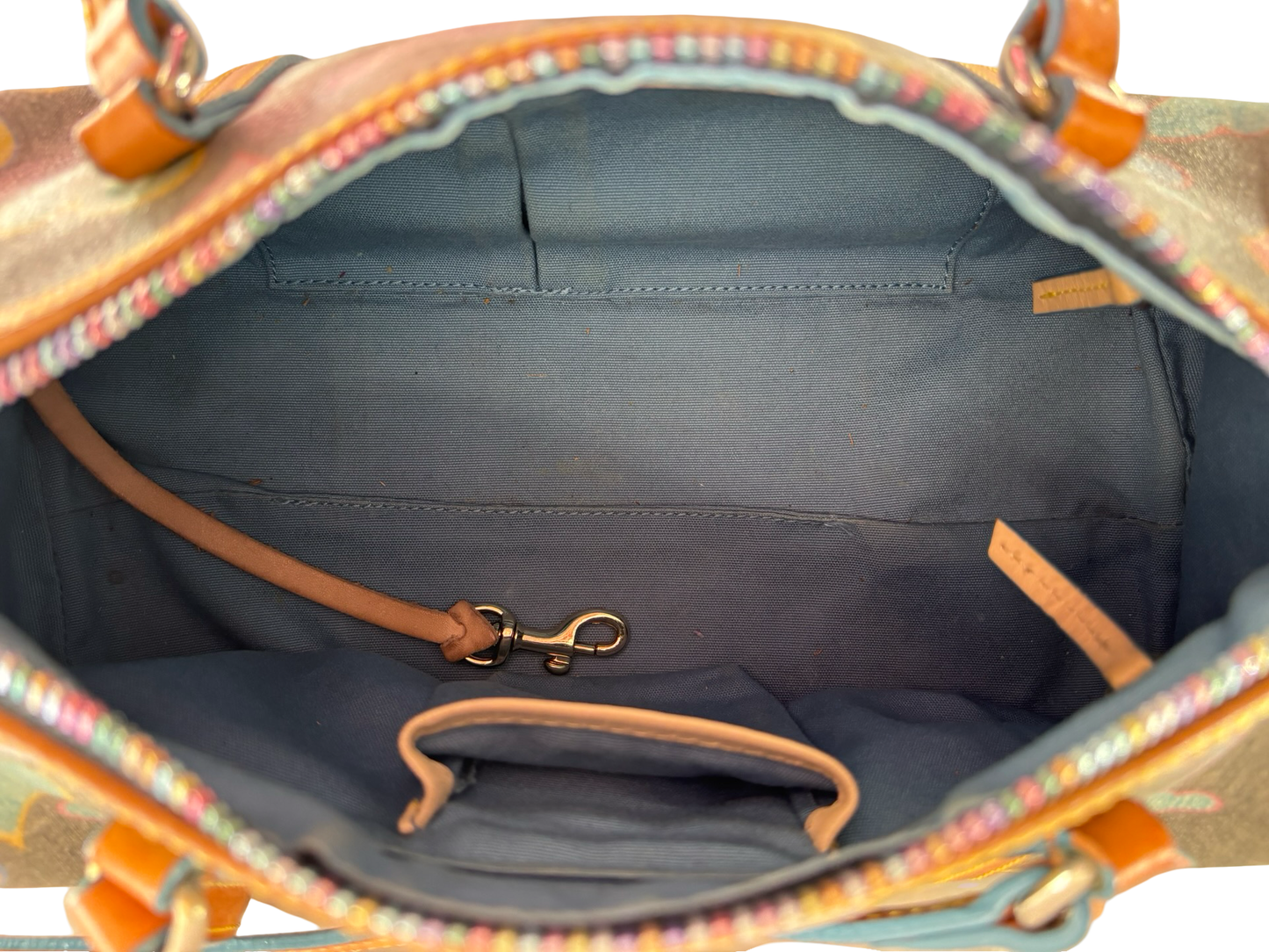 Vintage Y2K Dooney & Bourke Heart Barrel Bag w/ Matching Wristlet