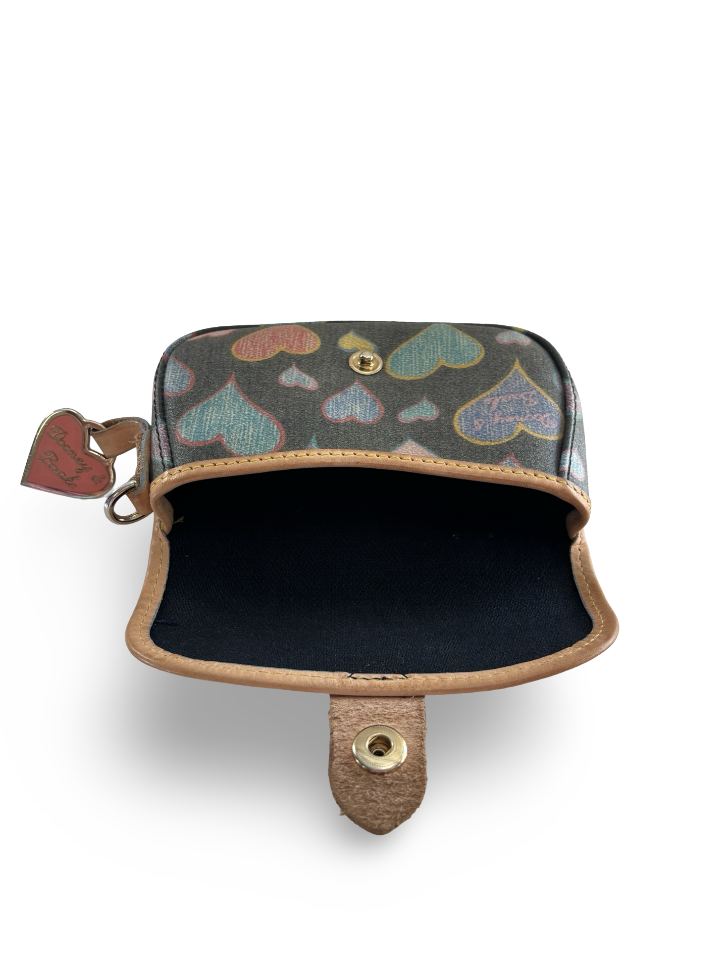 Vintage Y2K Dooney & Bourke Heart Barrel Bag w/ Matching Wristlet