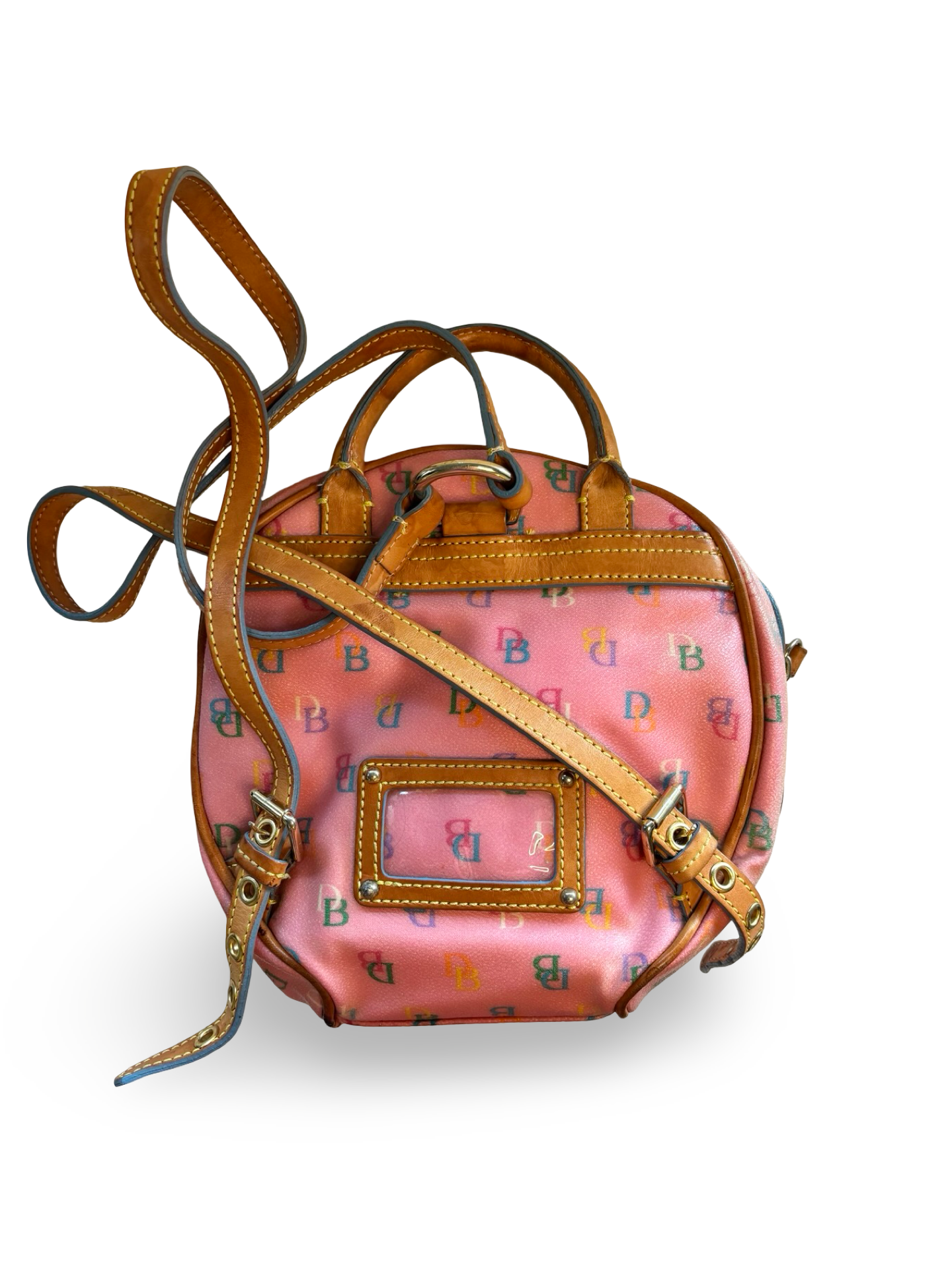 Y2k Vintage Pink Dooney & Bourke Round Mini Backpack Purse
