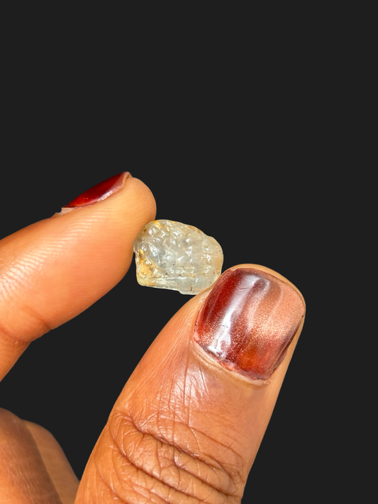 Extremely Rare 7.55ct Raw Uncut Unheated White Sapphire Facetable Gem-Quality Corundum – Cowee Valley, North Carolina