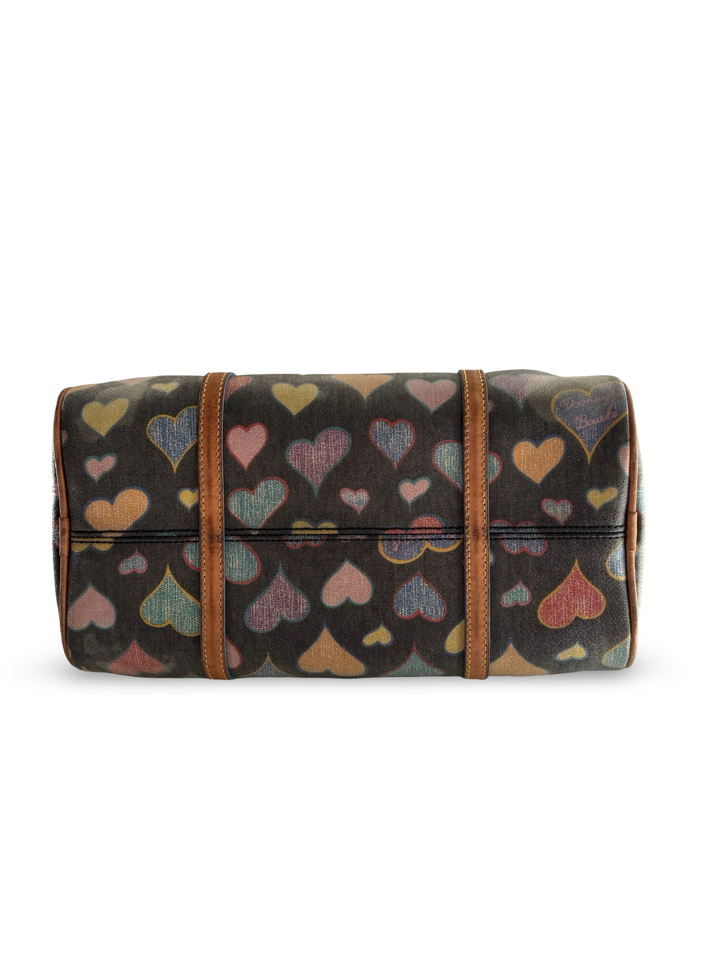 Vintage Y2K Dooney & Bourke Heart Barrel Bag w/ Matching Wristlet