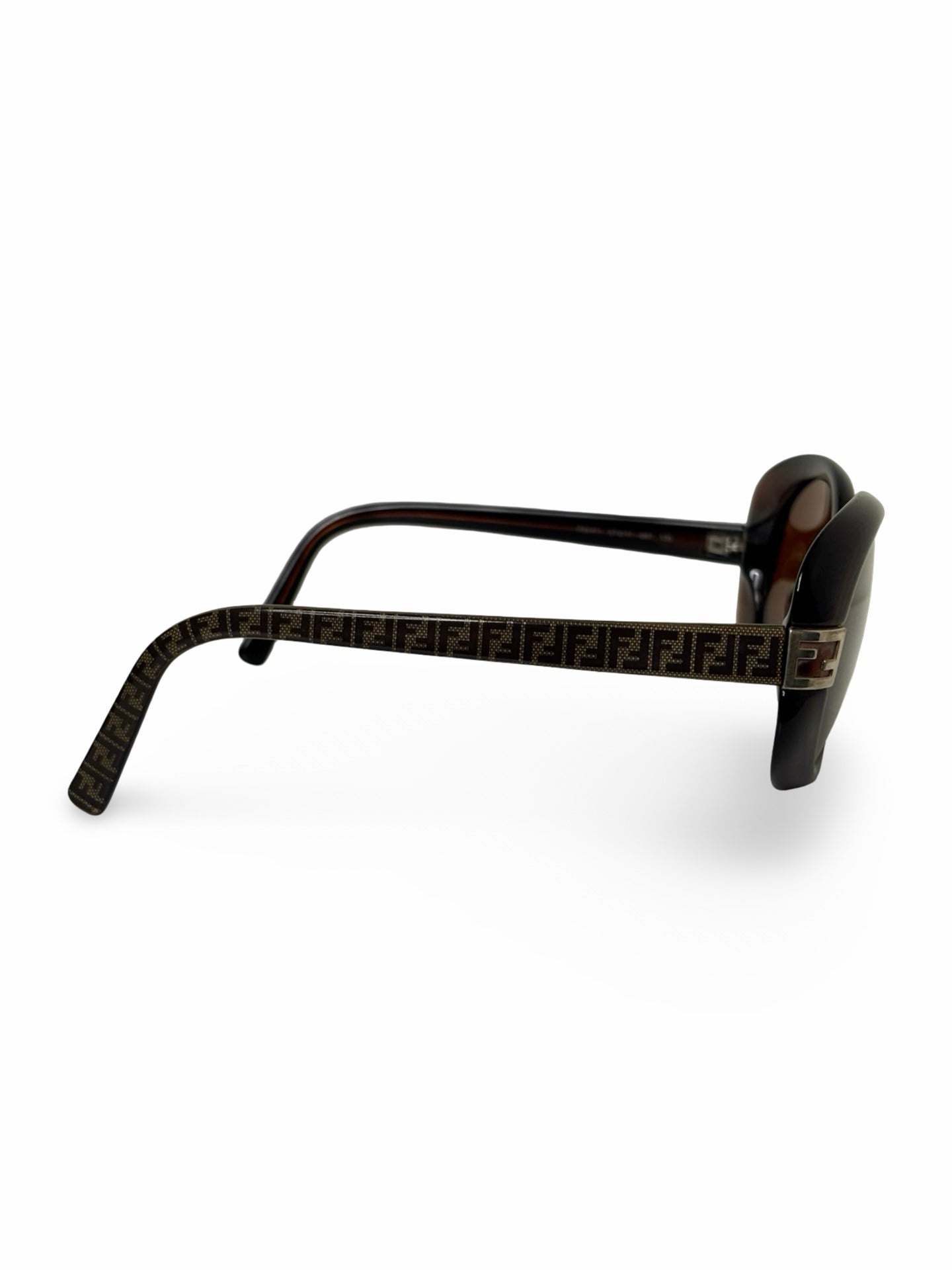Vintage Y2K Fendi FS5171 Brown "Clout Goggles" Sunglasses w/ Monogramed Frame