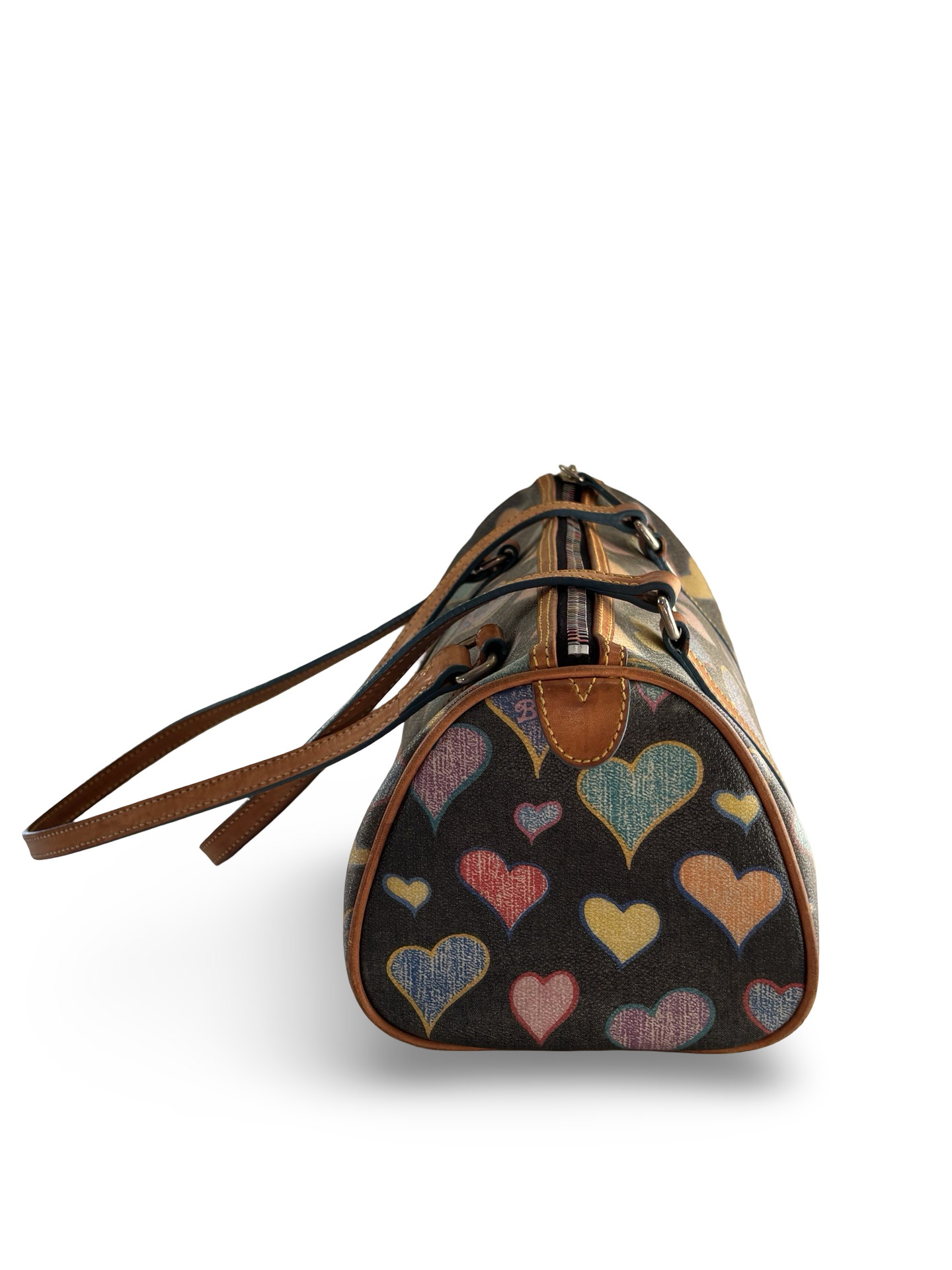 Vintage Y2K Dooney & Bourke Heart Barrel Bag w/ Matching Wristlet