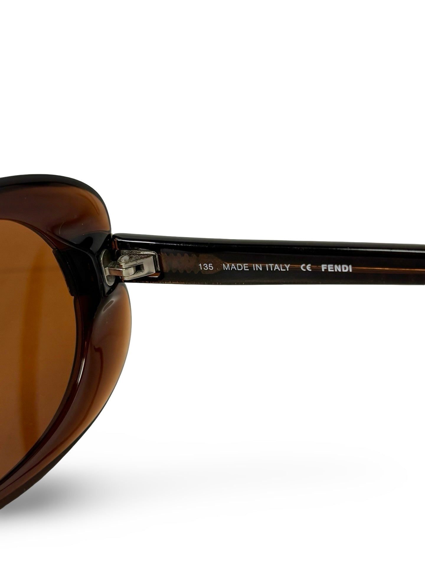 Vintage Y2K Fendi FS5171 Brown "Clout Goggles" Sunglasses w/ Monogramed Frame