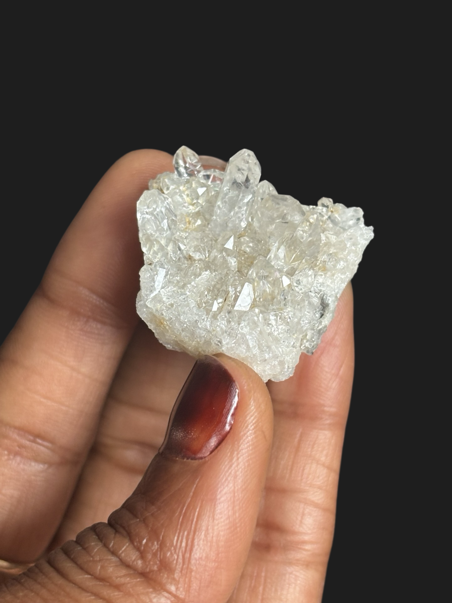Small Radiant Clear Quartz Cluster with Water Clear Points – Mt. Ida, Arkansas