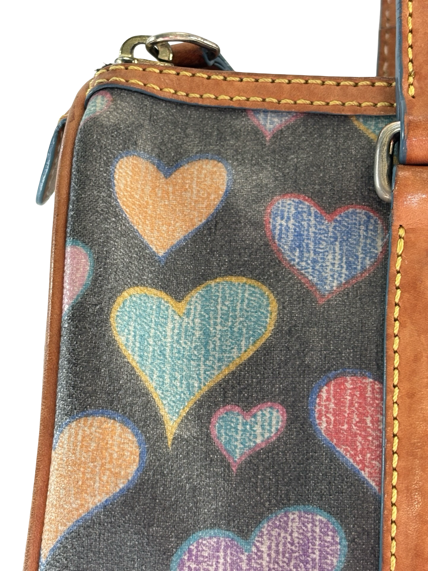 Vintage Y2K Dooney & Bourke Heart Barrel Bag w/ Matching Wristlet