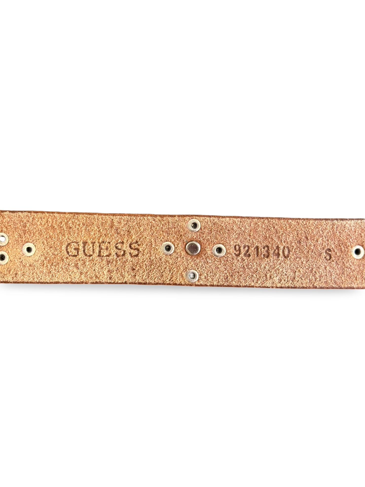 Vintage Guess Western Cowgirl Rhinestone Leather Belt Size S