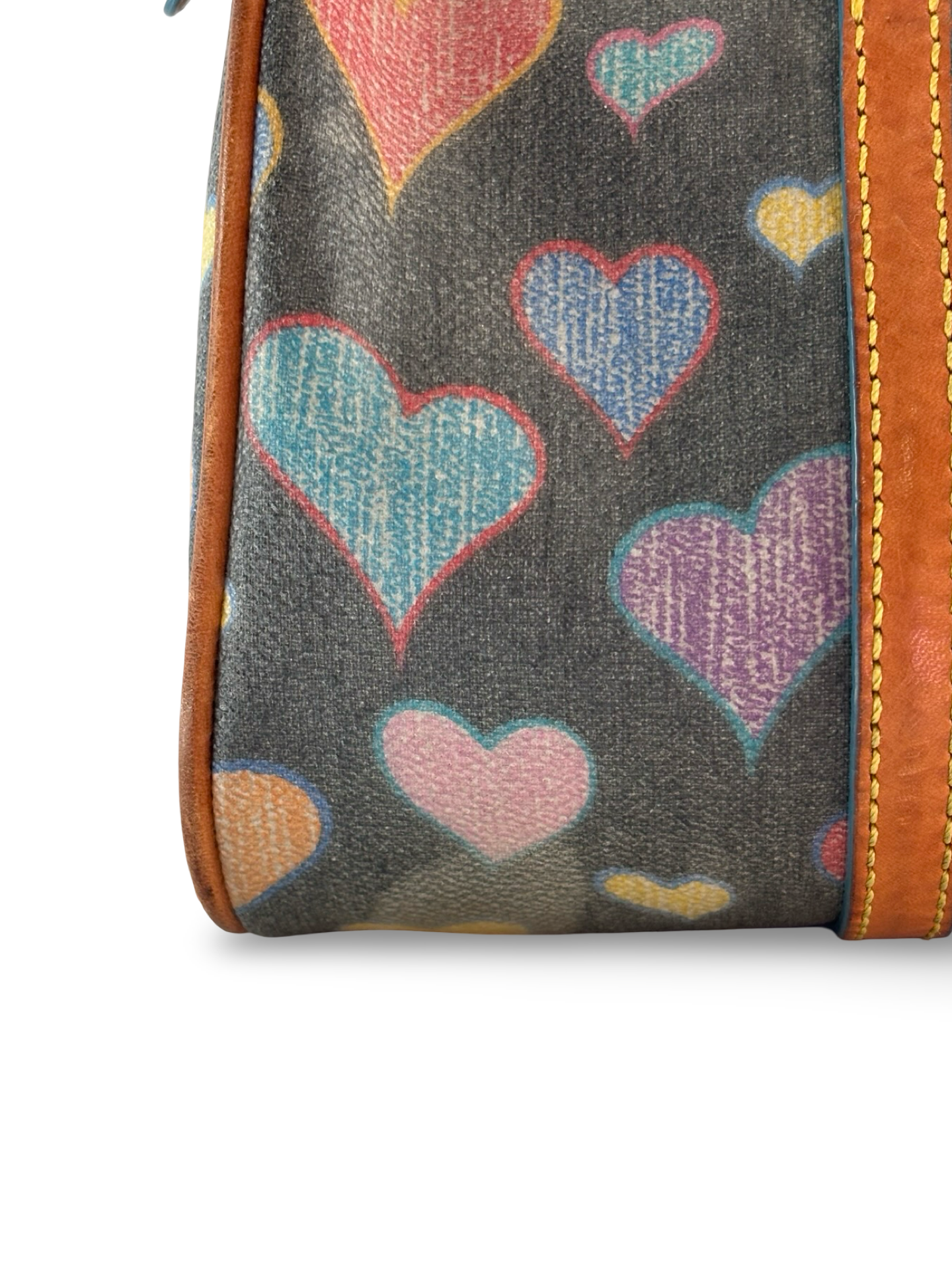 Vintage Y2K Dooney & Bourke Heart Barrel Bag w/ Matching Wristlet