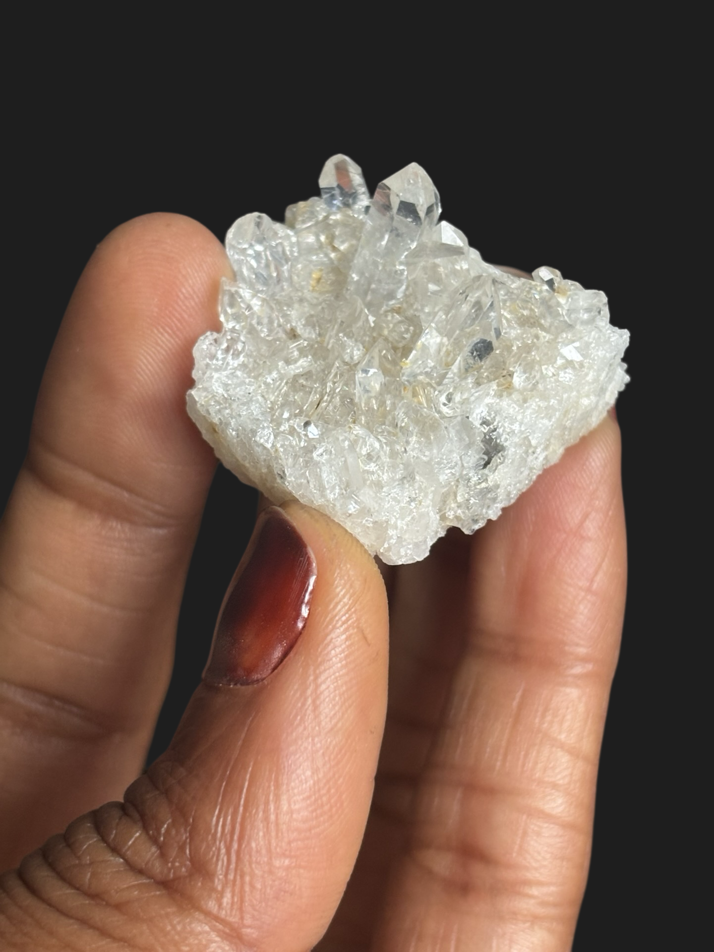 Small Radiant Clear Quartz Cluster with Water Clear Points – Mt. Ida, Arkansas