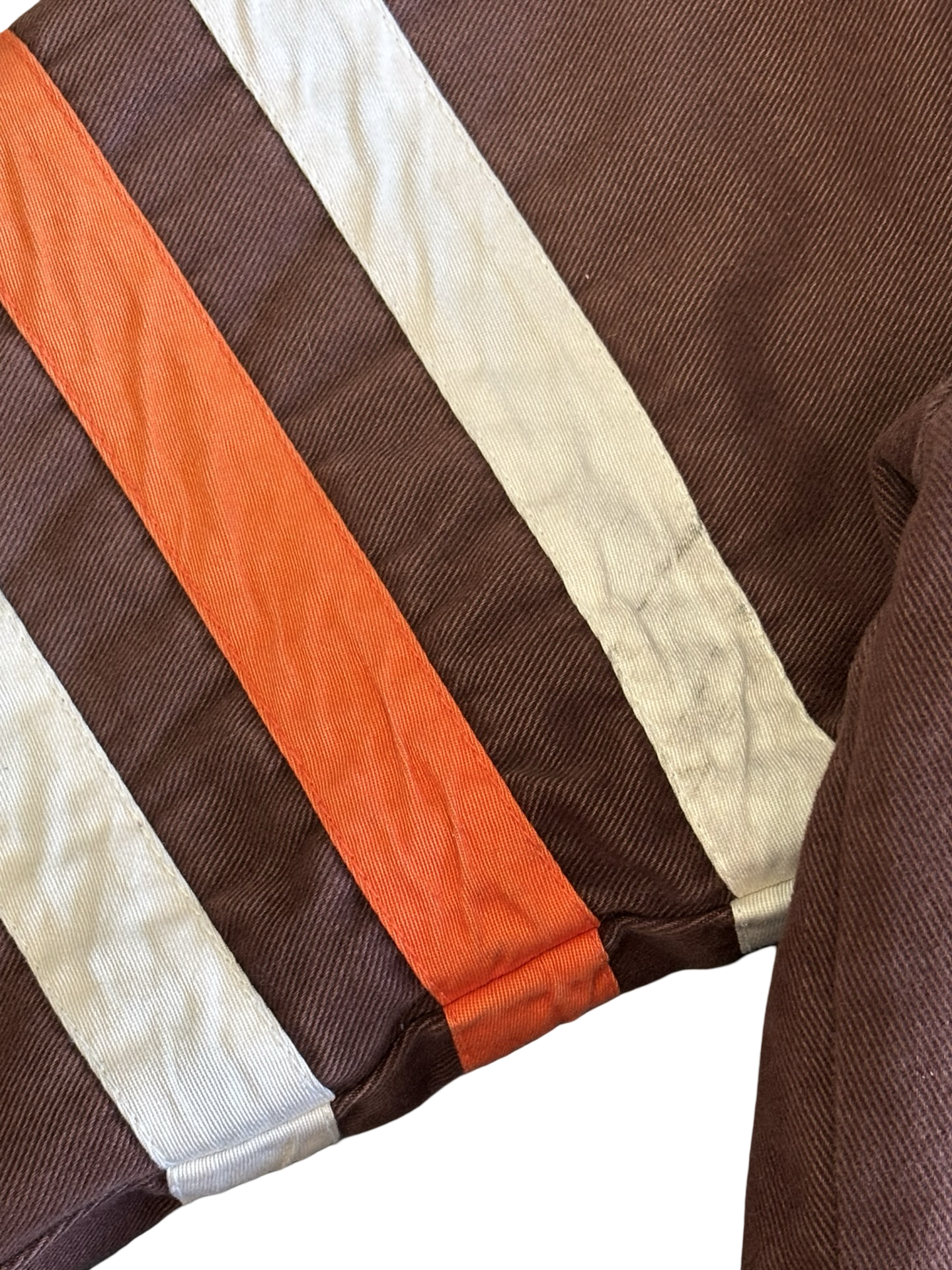 Rare Vintage 90's NFL Cleveland Browns Denim Embroidered Football Jacket Size L